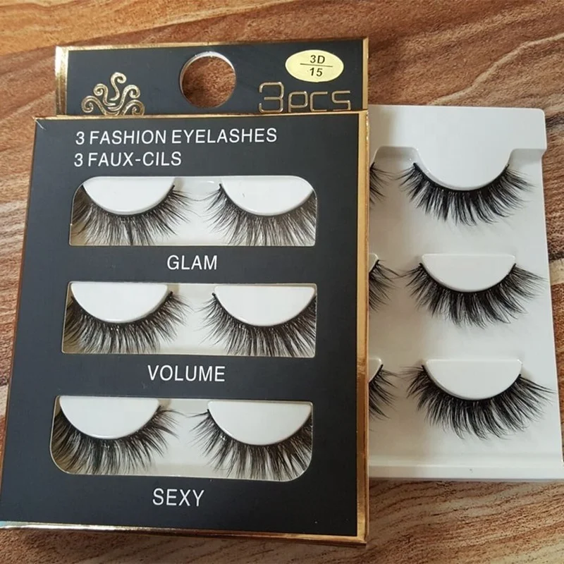 

1 Box of 3 Pcs of Magnetic Eyelashes Manual Mink Eyelash Beauty Cosmetics Set False Eyelashes Short False Eyelashes Without Glue