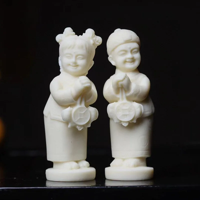 Украшение цвета слоновой кости для мальчиков и девочек Золотая статуя