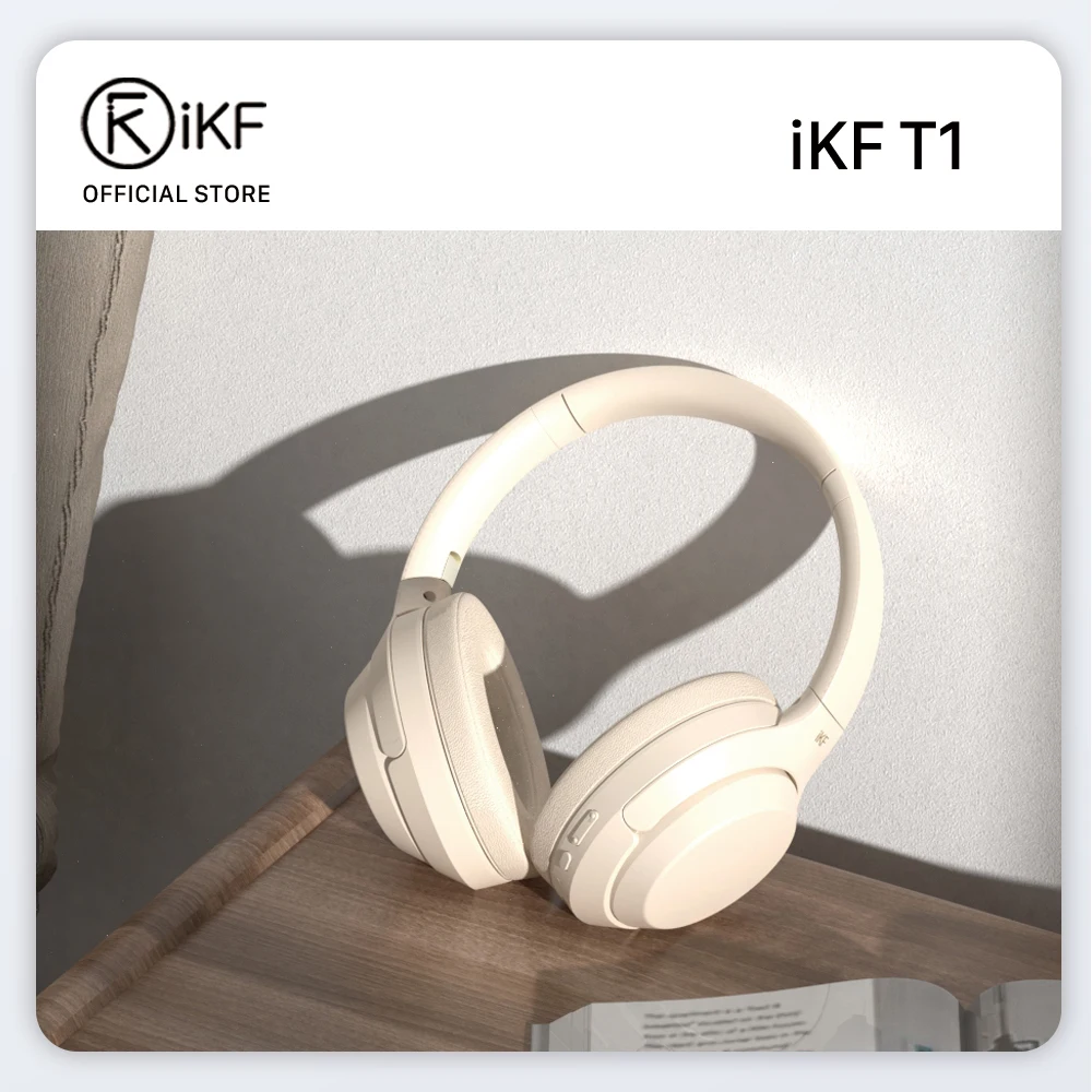 iKF T1-Wireless Bluetooth Headphones Call Noise Cancelling W