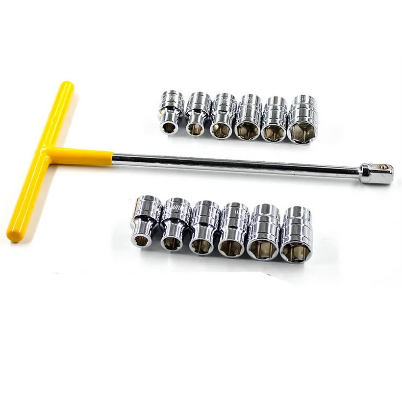 

T Type Hex Socket Wrench Hex Key Allen Wrench Outer Hexagon Wrench Multifuctional Hand Maintenance tools Car Repair Spanner