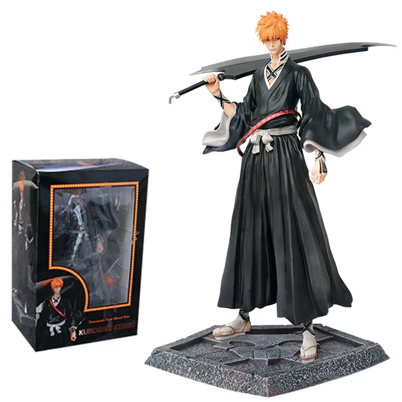 

BLEACH Action Figure Toys Anime Kurosaki Ichigo Figuras Manga Figurine 30cm GK Statue Collection Model Gift for Kids Ornaments