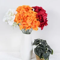 silk artificial flower hydrangea wedding party decorative home diy flowers bouquet for living room bedroom office decoration