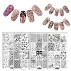 Пластины для маникюра сделай сам с изображением черепа, звезды, пластины для штамповки ногтей, разных дизайнов