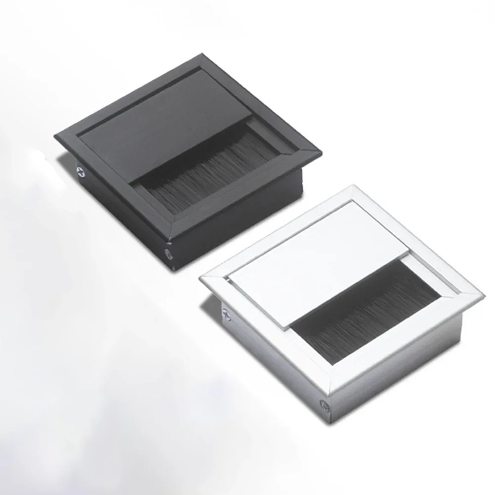 1 шт. втулка для кабеля крышка отверстия розетка квадратный черный/серебристый