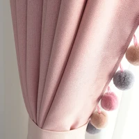 pink blackout curtains for living room cotton linen modern curtains for girls bedroom shading window drapes custom home decor