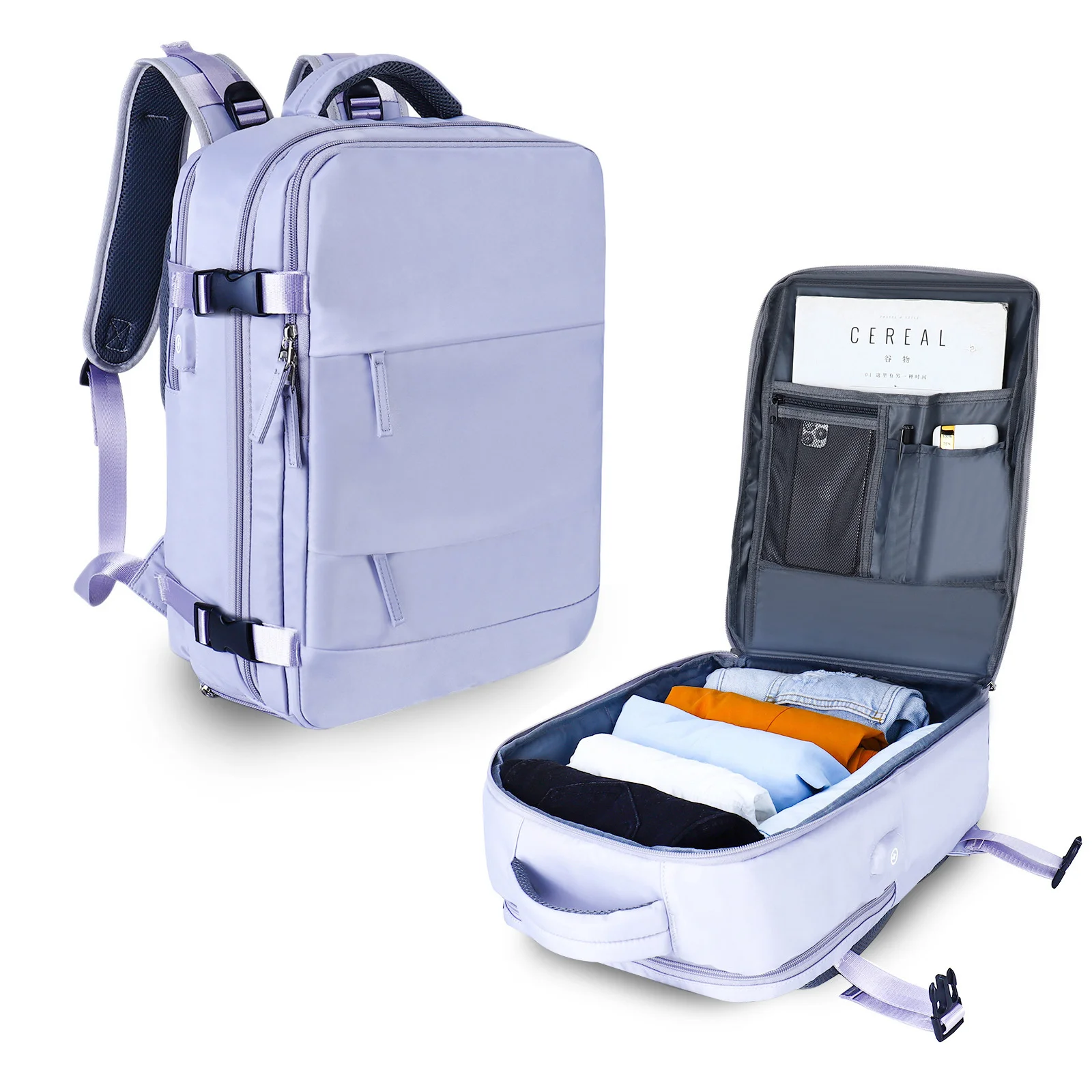 

Женский дорожный рюкзак, вместительный Многофункциональный чемодан для путешествий с самолетом, легкая водонепроницаемая повседневная женская сумка для ноутбука