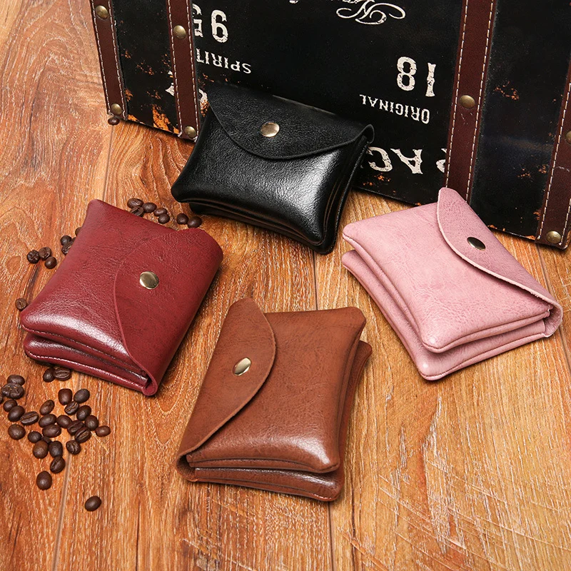 

Retro Double Layers Coin Purse ID Bank Credit Card Holder Protector Bag PU Leather Earphone Charge Data Cable Organizer Bag
