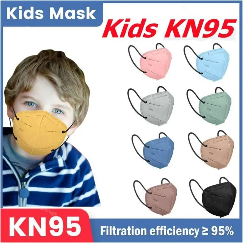 

4-12 Old Children FPP2 Masks Morandi Fish KN95 Mask Kids 5 Layers Approved Masque FFP2 Enfant FFP 2 Mascarillas Niños KN 95