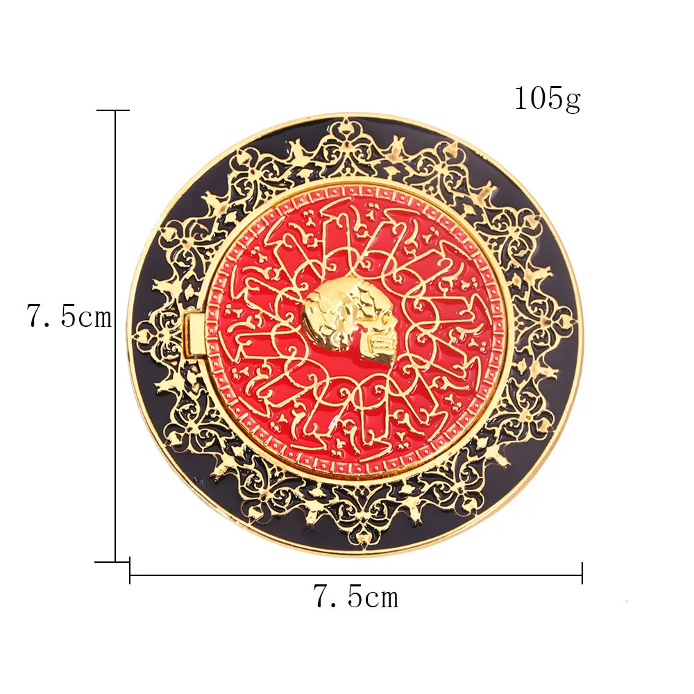 Брелок для монет с черепом John Wick унисекс цинковый сплав круглый классический