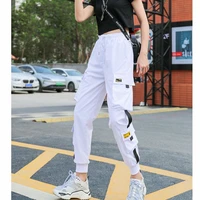 white black cargo pants women high waist hip hop baggy korean hippie pants sport joggers harajuku sweatpants jogging streetwear