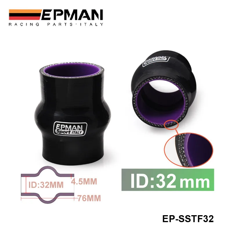 

1.25" 32mm Silicone Hump Coupler Hose Black Reinforced Turbo Coupling For VW PASSAT AUDI A4 B6 2001-2007 04 EP-SSTF32