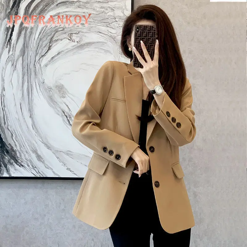 

【JPQF】 Spring Autumn Jacket of 2022 Medium Commute Jacket Woman Women Clothing Casual And Versatile S-XXL