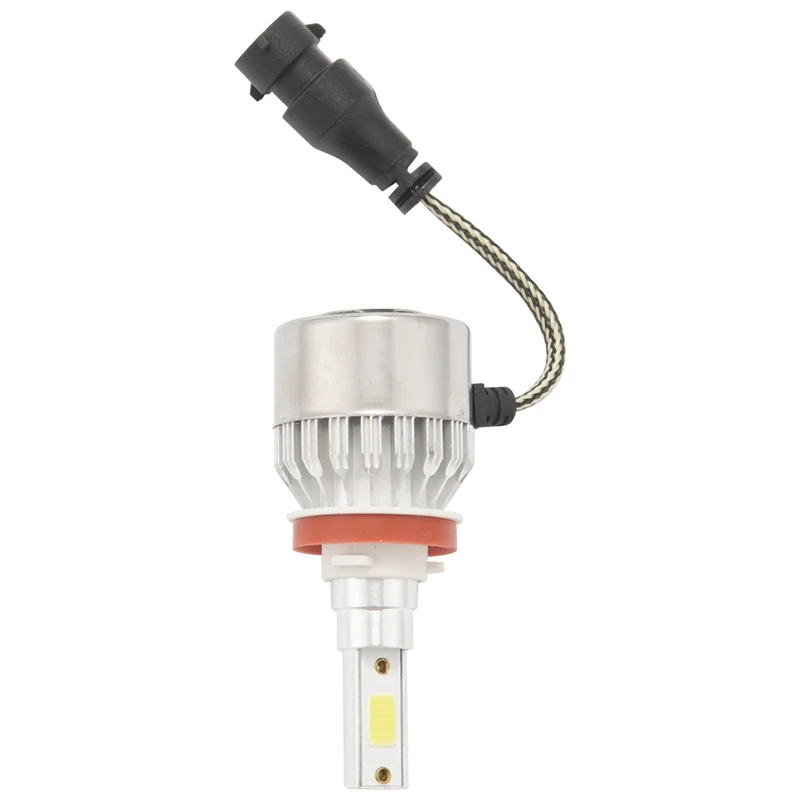 

New 2pcs C6 LED Car Headlight Kit COB H11 36W 7600LM White Light Bulbs