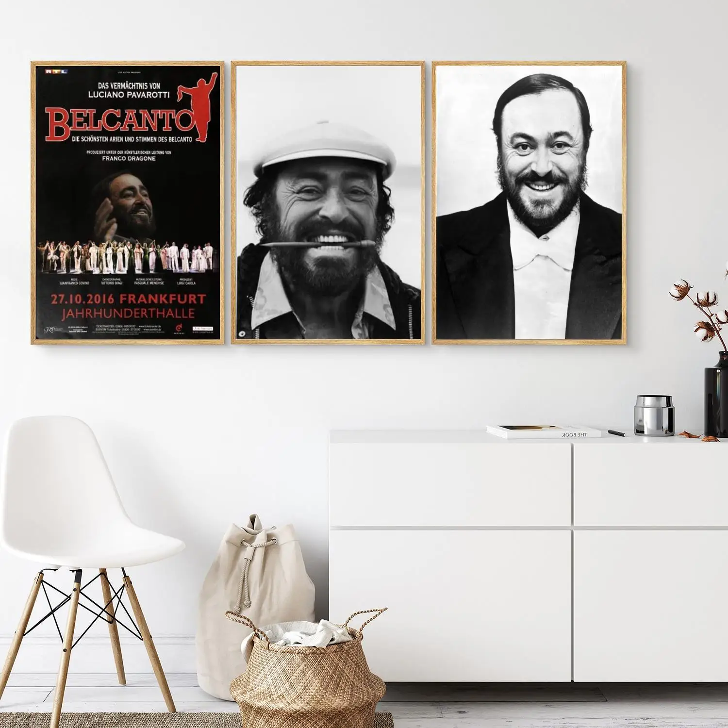 

Luciano Pavarotti Poster Poster Wall Art 24x36 Canvas Posters Decoration Art Personalized Gift Modern Family bedroom Painting