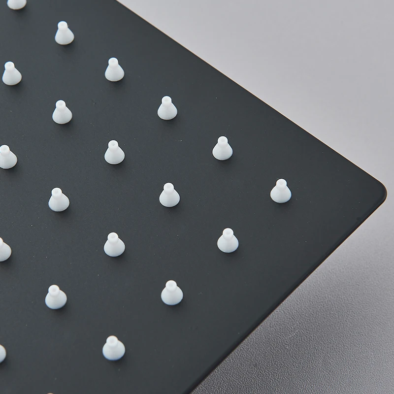 Матовая Черная Насадка Для Душа Квадратная 8/10/12 Дюймов Вращающаяся