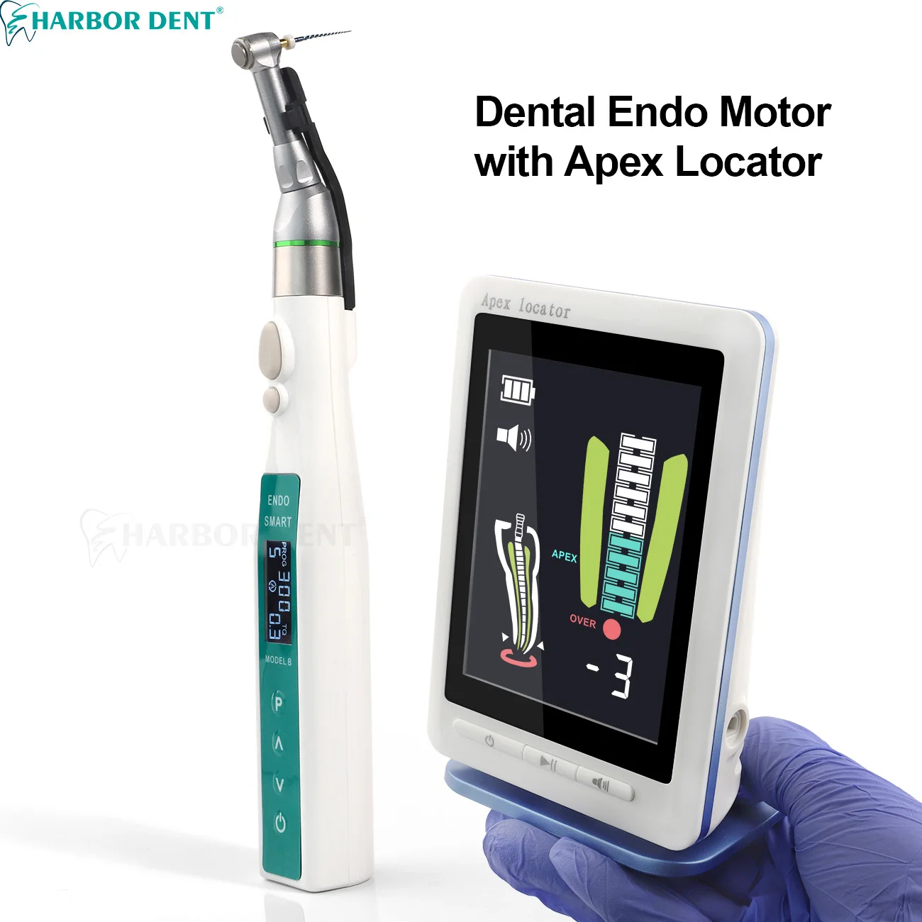 Стоматологический светодиодный эндомото с локатором вершины 16:1 беспроводной