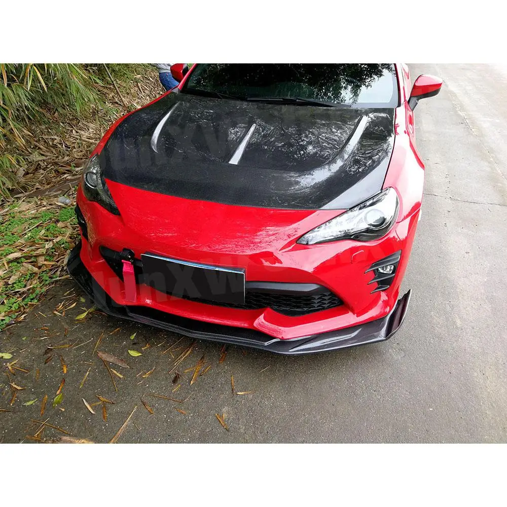 Передний спойлер для губ из углеродного волокна боковые юбки фартуки задний