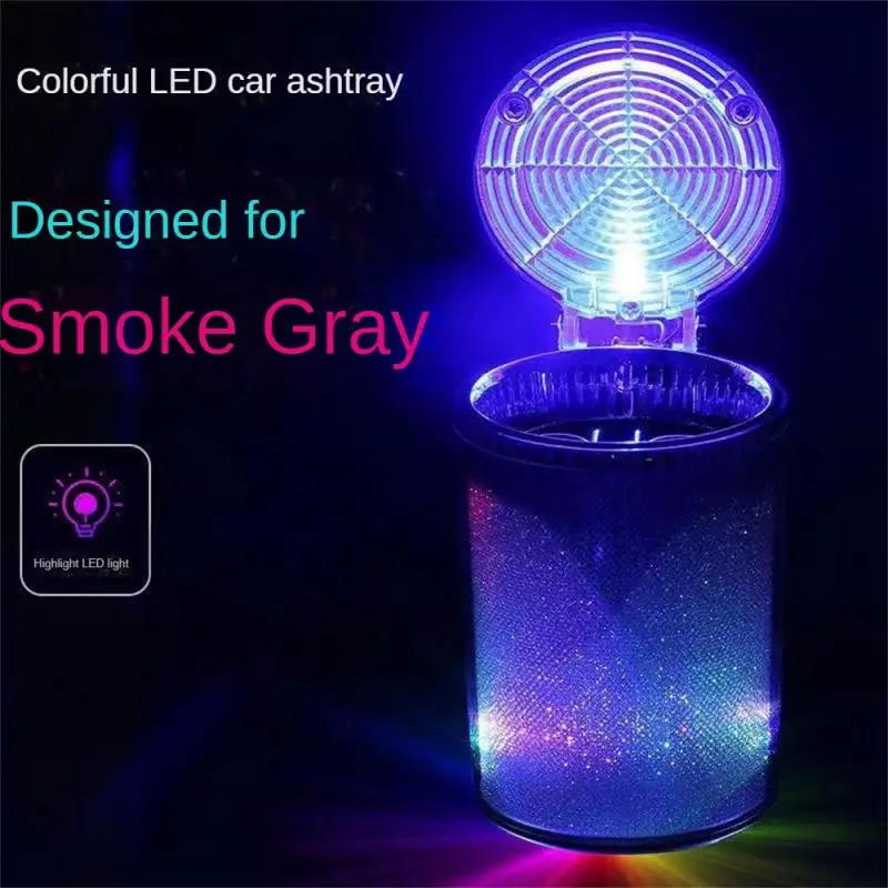 

Car Mounted Ashtray With LED Lights Vehicle Colorful Ashtray Seven Colorful Ashtray AutoMobile Interior Supplies Accessories