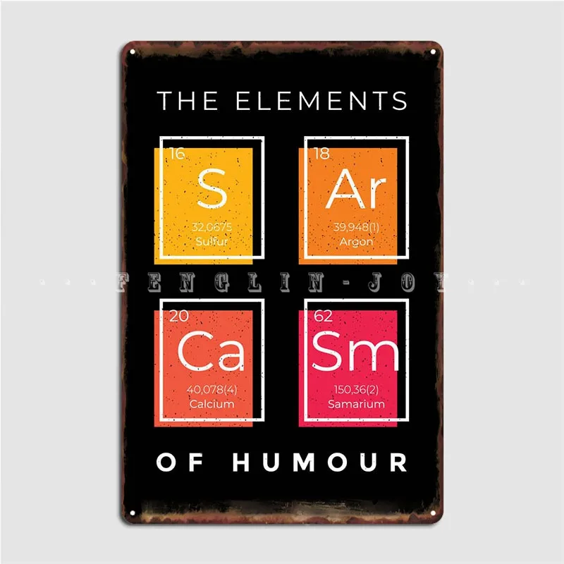 

Элементы сарказма, металлический плакат с табличкой, кинотеатр, гостиная, домашнее персонализированное украшение гаража, оловянный плакат ...