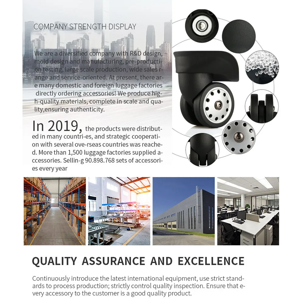 Trolley wheel travel suitcase luggage wheel pulley wheel repair accessories reinforcement 18 inch 30 inch