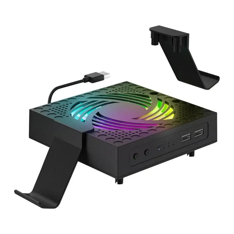 

Colorful RGB Game Console Cooling Fan For Xbox Series X Host Cooler Fan With USB Charging Port 3 Speed Adjustable Cooler