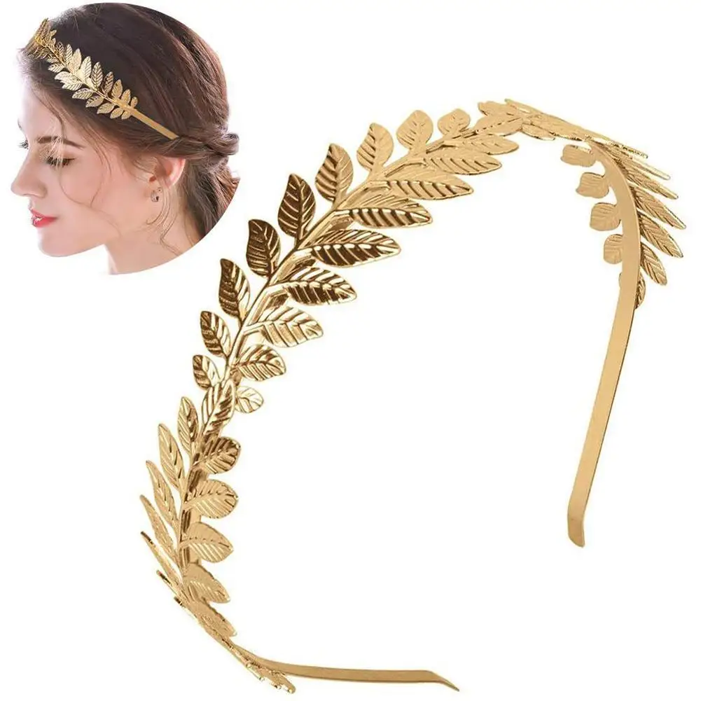 

Retro Metal Gold Leaf Headband For Women Girls Vintage Goddess Princess Crown Leaf Hair Headbands Bride Hair Accessories