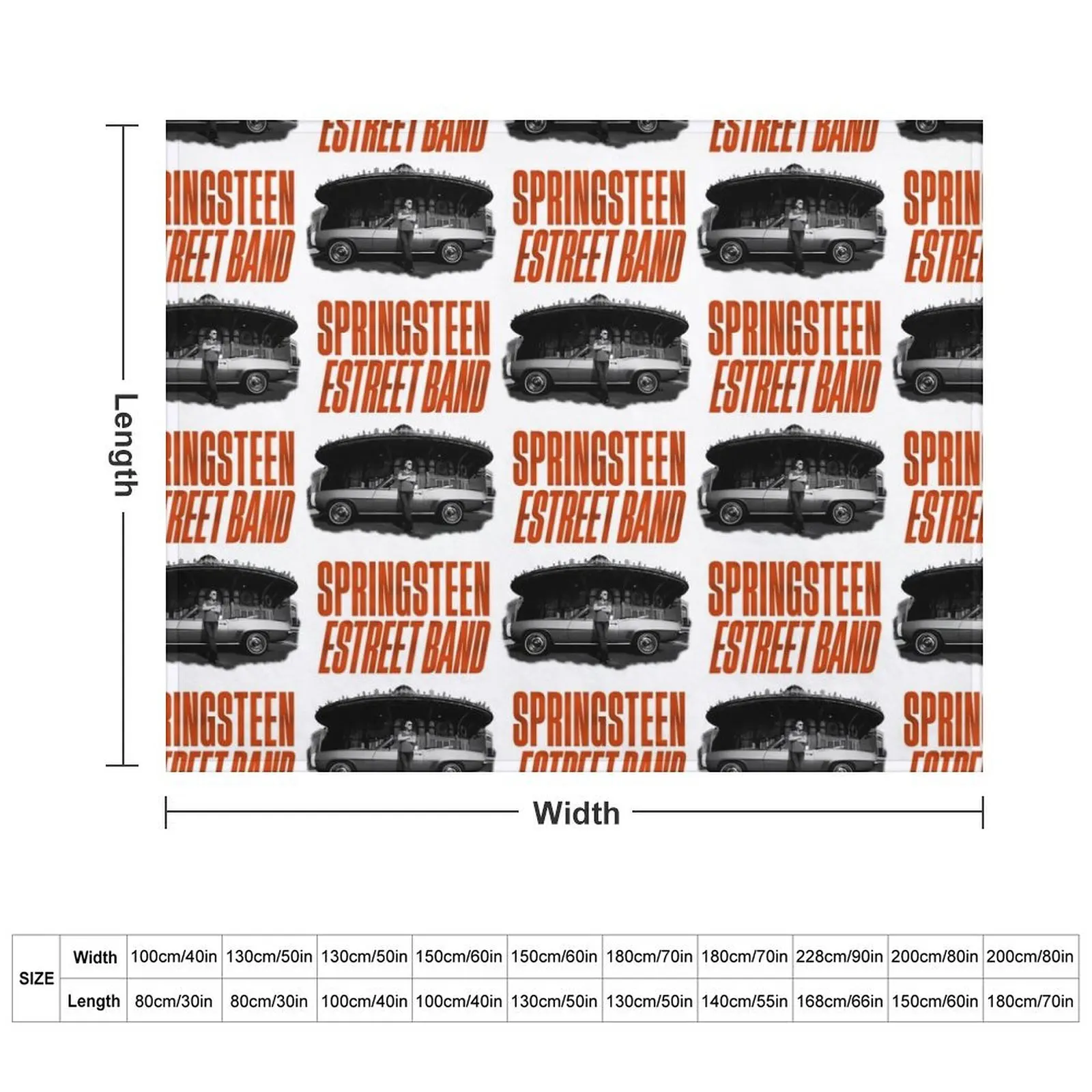 Бр?ок?? Музыка Spr Brug??? ?н и The ? Str??? Декоративное одеяло Boss Tour 2023 Покрывала для