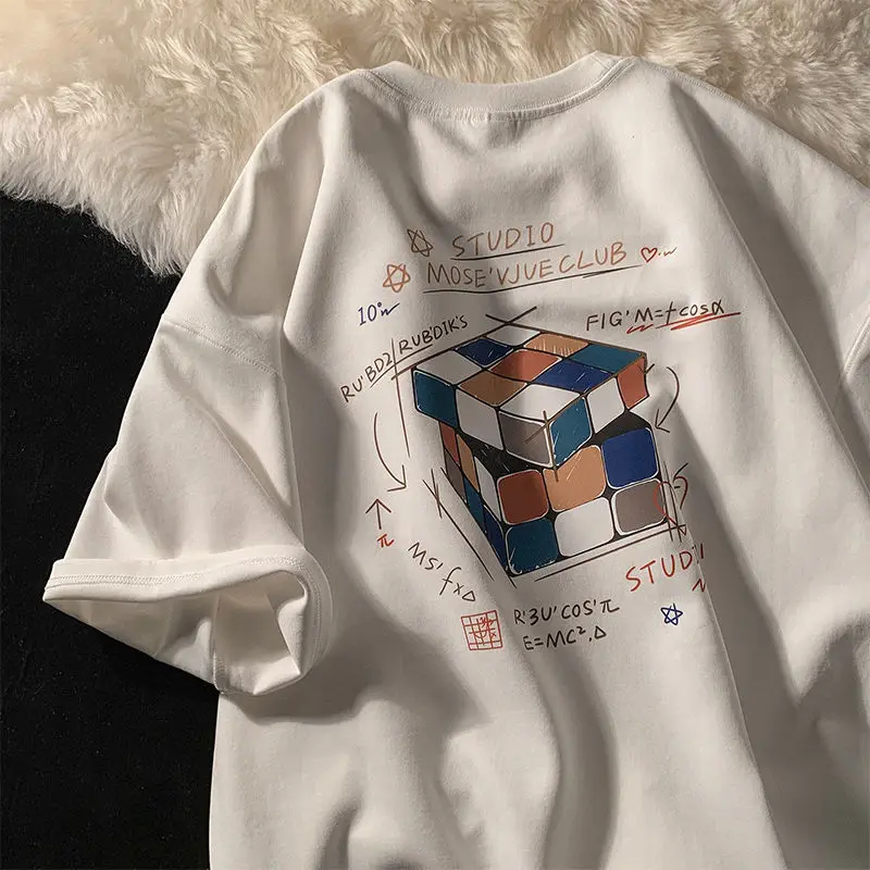 Парные футболки Rubix Rubiks Rubics Cube подарок для мужчин и женщин с принтом Leeter топы