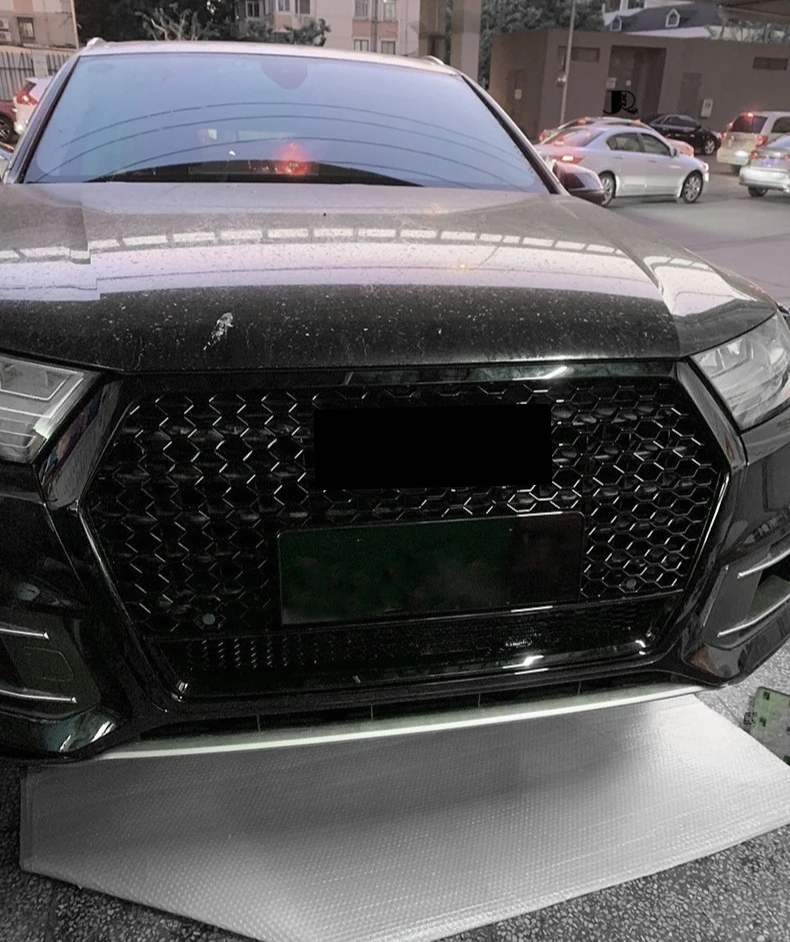 Решетка переднего бампера для Audi Q7 SQ7 2015-2019: Обновленные гоночные решетки RSQ7, защитная сетка-соты для капота, аксессуары (art.: 3920dc408d2a2) - 3920dc408d2a2