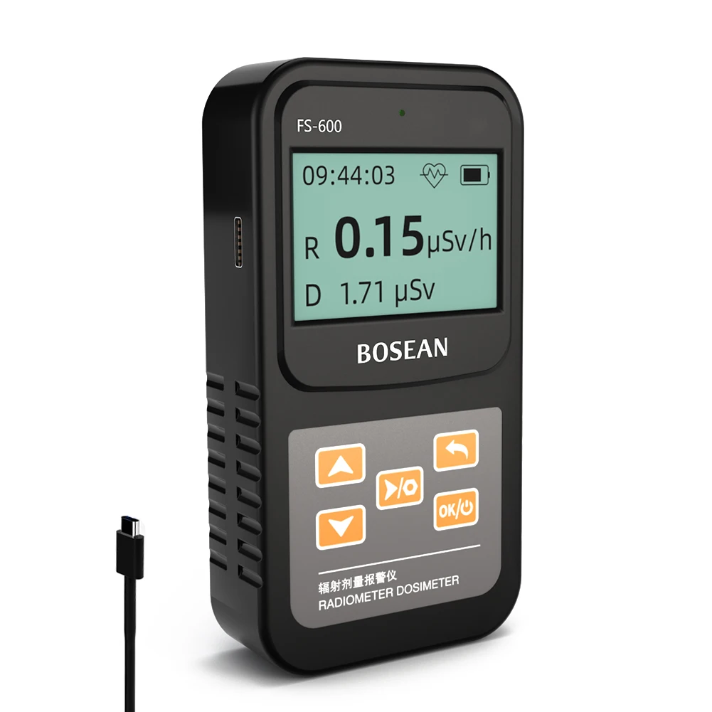 

FS-600 Geiger Counter Nuclear Radiation Detector X-ray Beta Gamma Detector Handheld Counter Emission Dosimeter