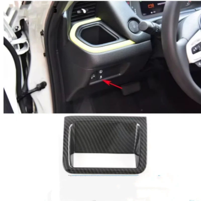 Фото Автомобильные аксессуары для Honda Jazz Fit 2020-2022 2023 2024, внутренний головной светильник из углеродного волокна, переключатель регулировки лампы, кнопка, накладка №1