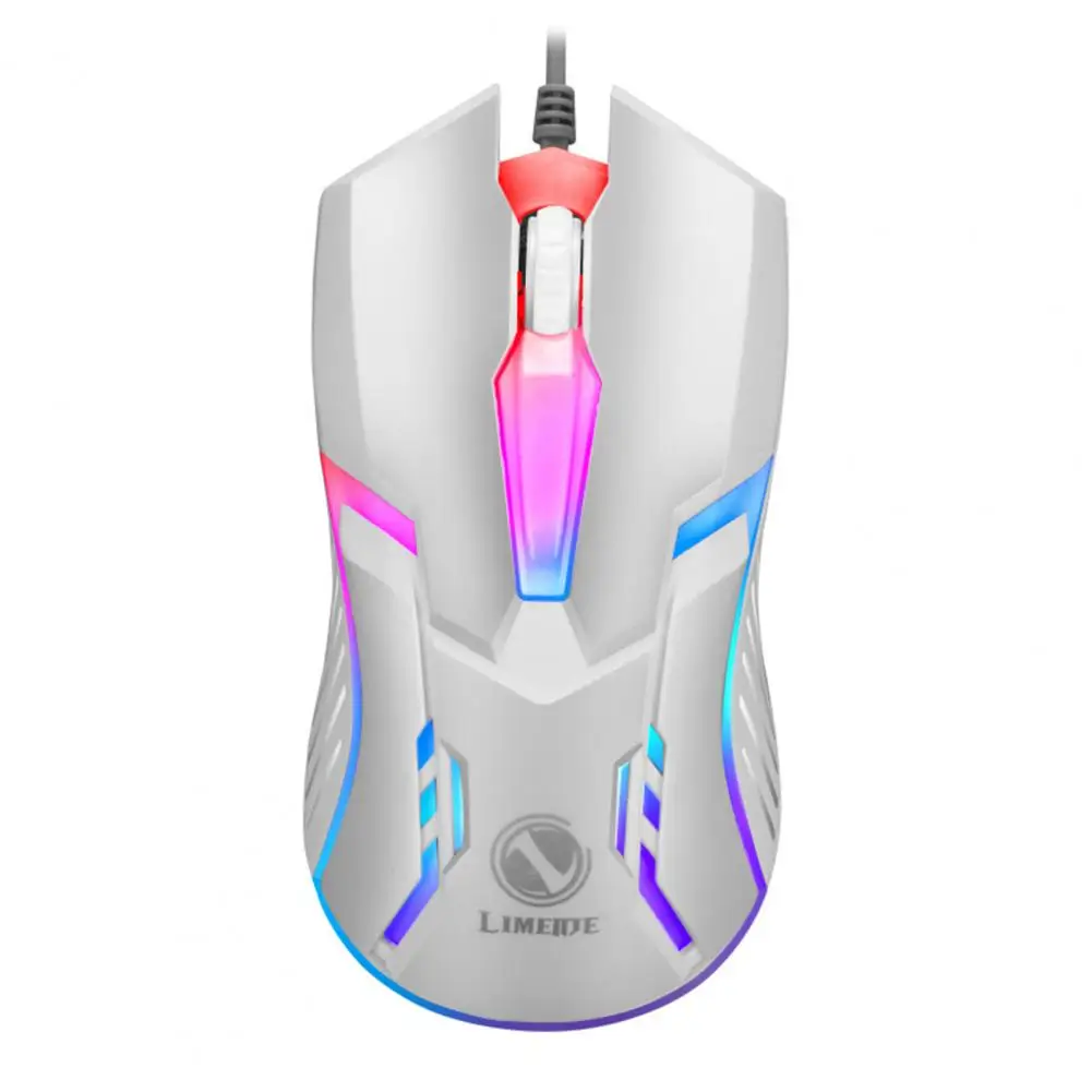 

S1 USB Wired Mouse 1200DPI Luminous Colorful Lights E-Sports Game Mouse for Desktop Computer
