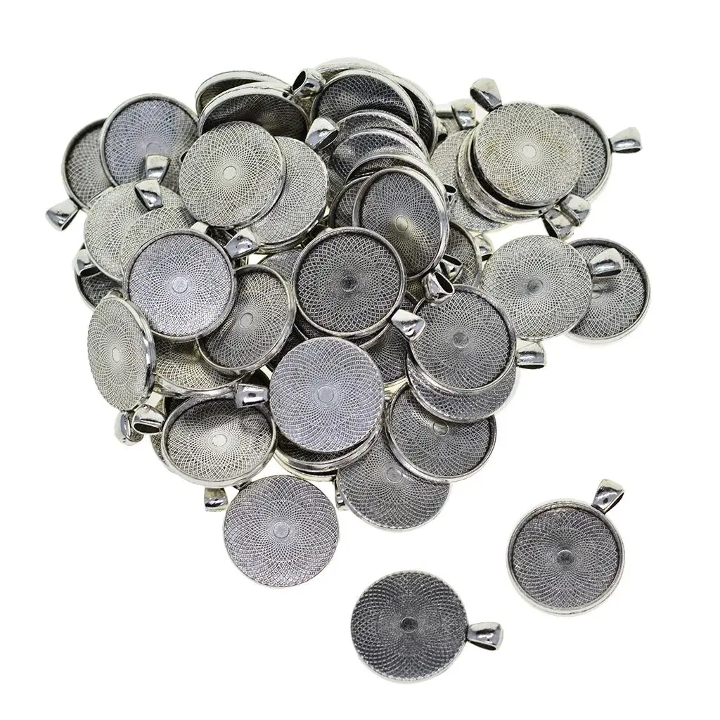 

50pcs Jewelry Making Blank Setting Base for Cabochon Pendants