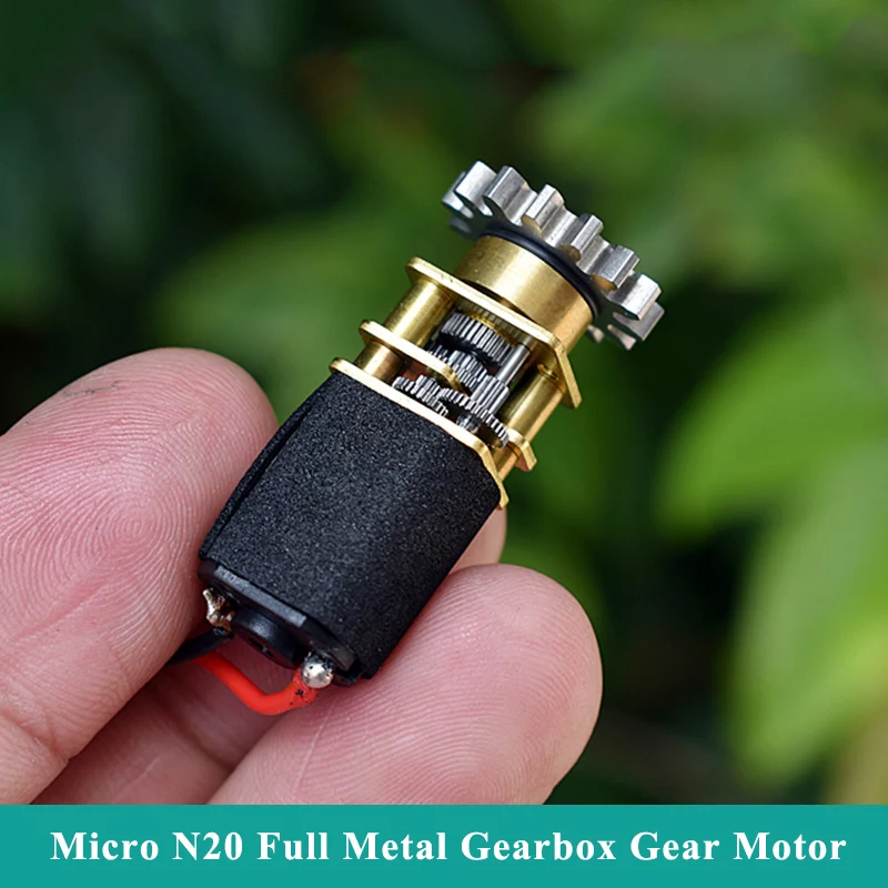 

Micro N20 Full Metal Gearbox Gear Motor with Gearwheel DC 3V-5V 50RPM-83RPM Slow Speed Large Torque Mini Reduction Geared Motor