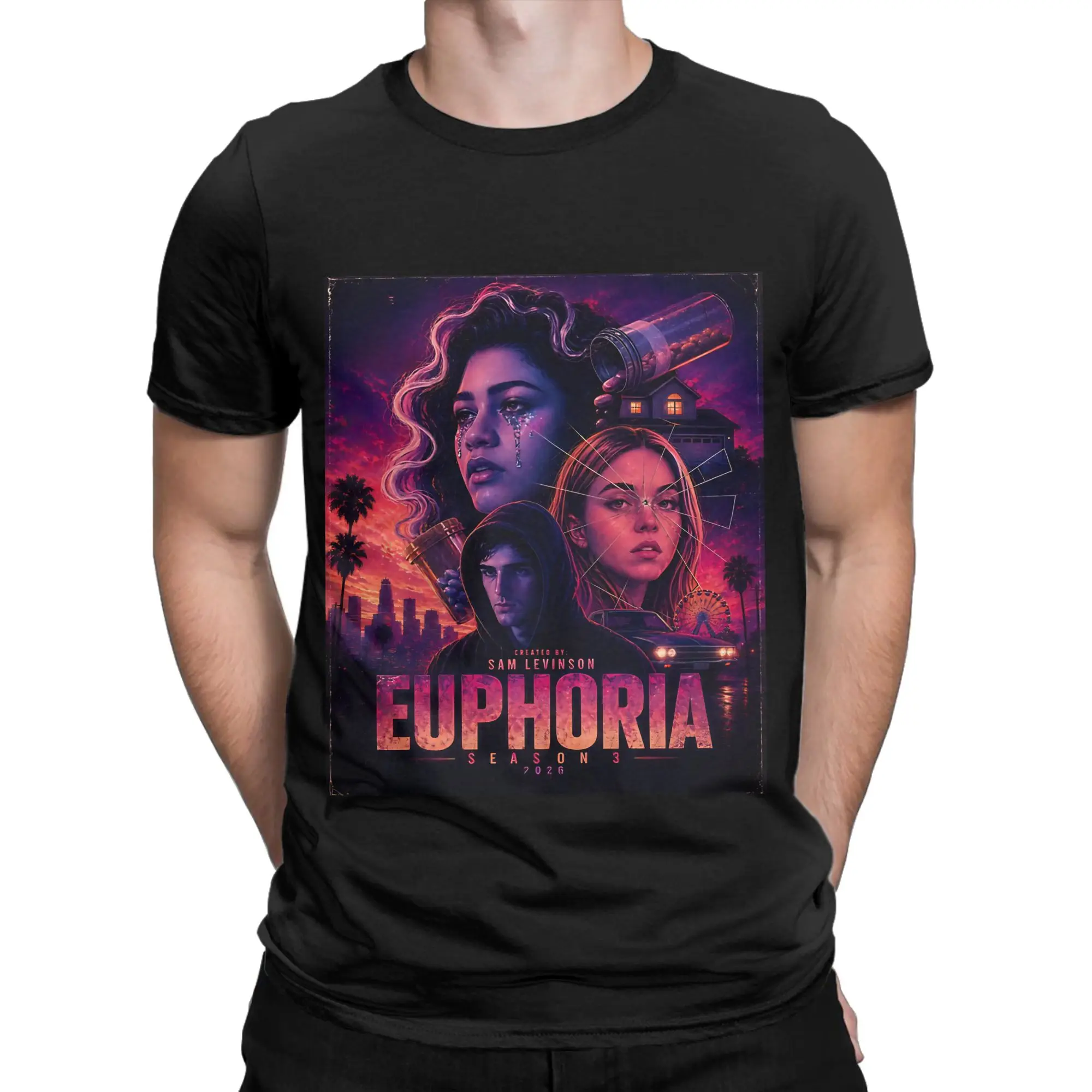 Красная футболка eEuphoria из 100% хлопка, футболки eEuphoria для мужчин (art.: 3920db386e87d) - 3920db386e87d
