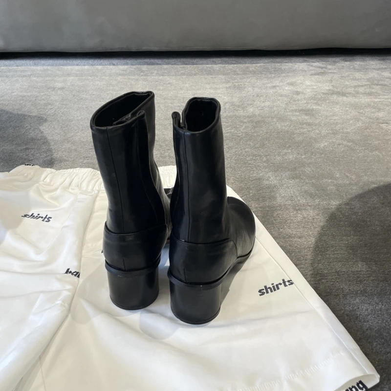 2024 осенне-зимние ковбойские сапоги в стиле вестерн для женщин корейский стиль