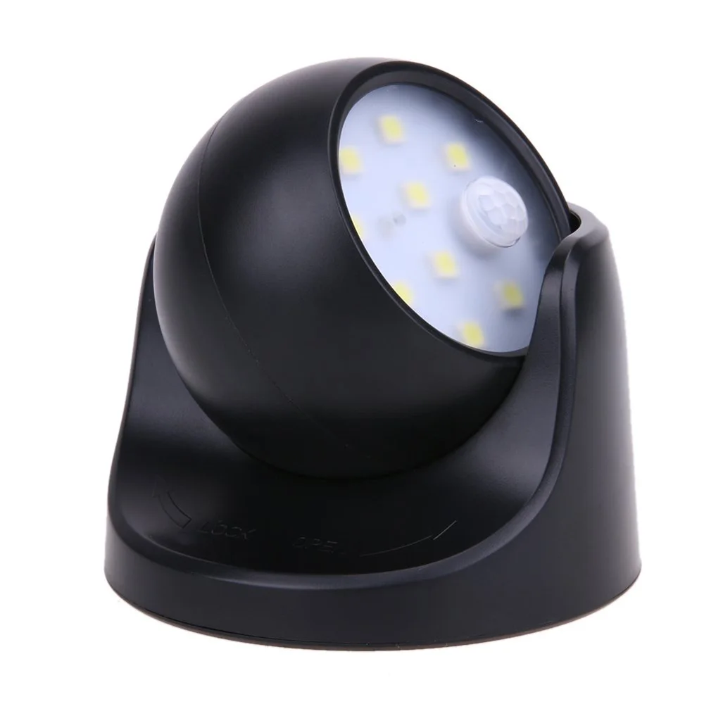 

Светодиодная лампа с датчиком движения на 360 °, Автоматическая Индукционная лампа, ночник с пассивным ИК датчиком движения, питание от батар...
