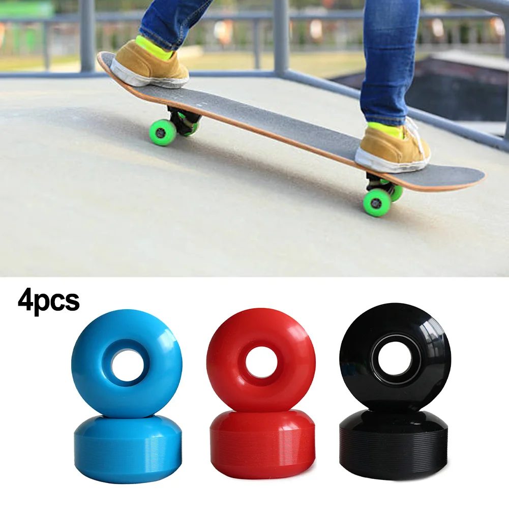 

4pcs Skateboard PU Wheels 52mm 95A Hardness Skateboard Skating Wheels Accessories Fits For Skateboards Longboards Blue Black Red