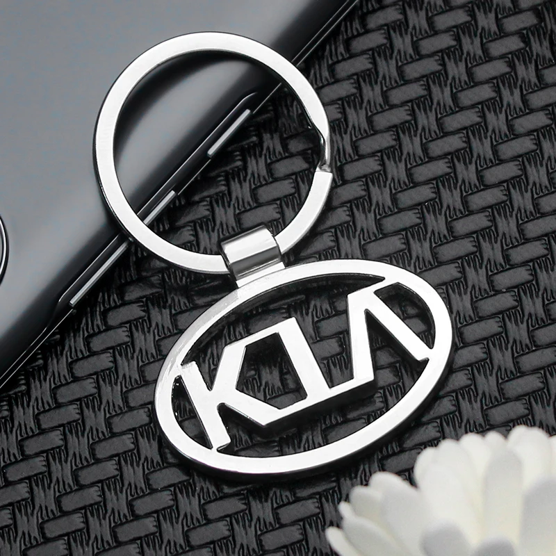 

Car Keychain Metal Alloy Logo Plate Personalized Gift Anti-lost Keyring Decoration For KIA Ceed Sportage Rio Sorento Optima Deca