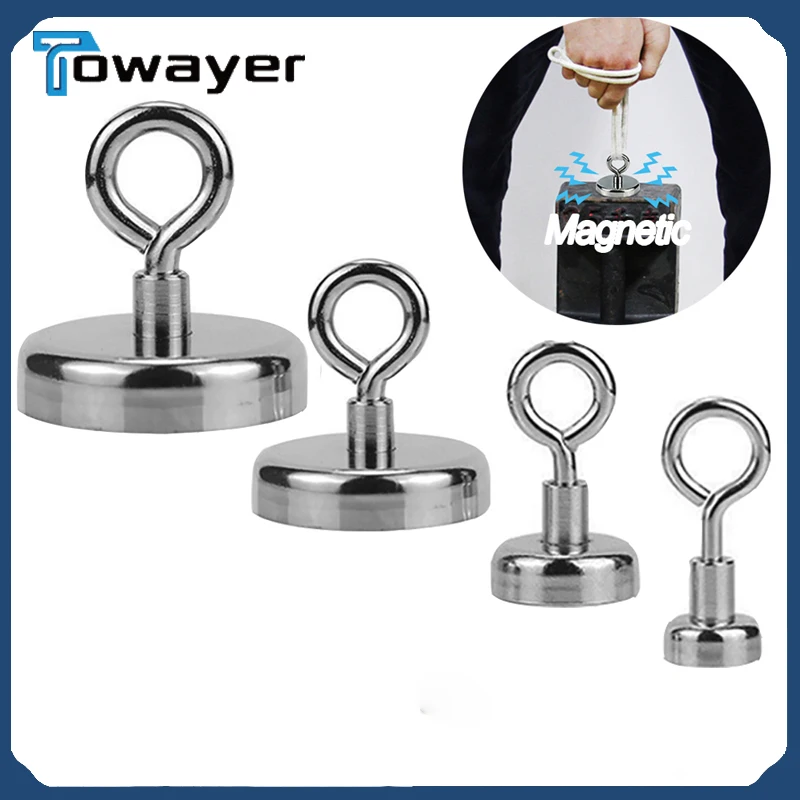 

Neodymium Magnets Strong Salvage Magnet Deep Sea Fishing Magnets With Ring Round Search Magnetic Hook Powerful Search Magnet