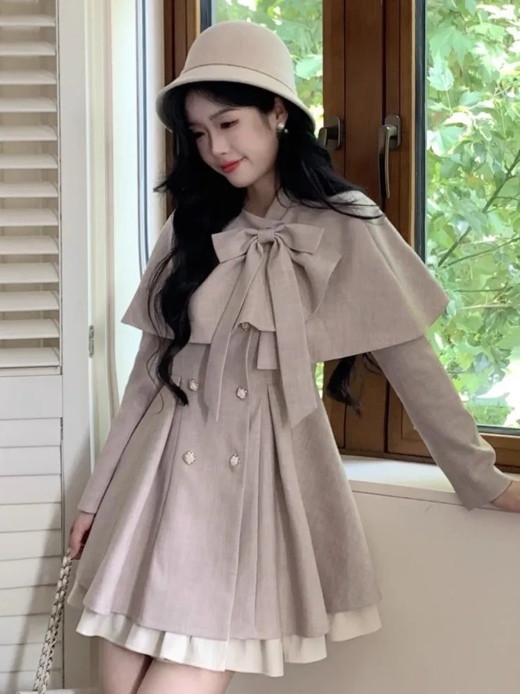 Женский винтажный костюм-накидка элегантный комплект из двух предметов