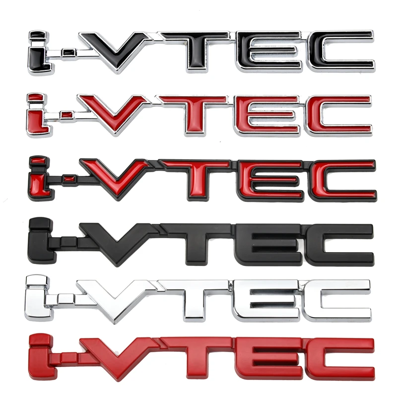 

New Car Styling 3D VTEC I-VTEC Metal Chrome Zinc Alloy Emblem Car Body Badge Sticker Auto Accessory for Civic Accord Insight