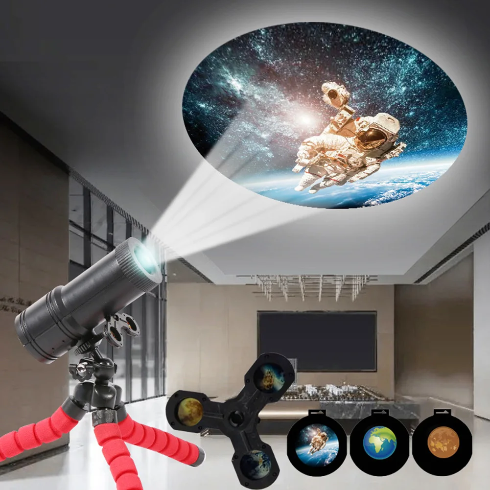 

Rotation Earth Moon Lamp Home Living Room Space Earth LED Projector Atmosphere Lamp for Home Decoration