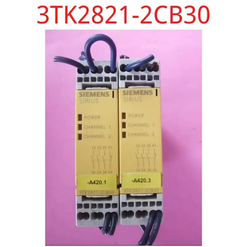 

used Siemens test ok real 3TK2821-2CB30 SIRIUS safety relay with relay enabling circuits (EC) 24 V AC/DC, 22.5 mm Spring-type te