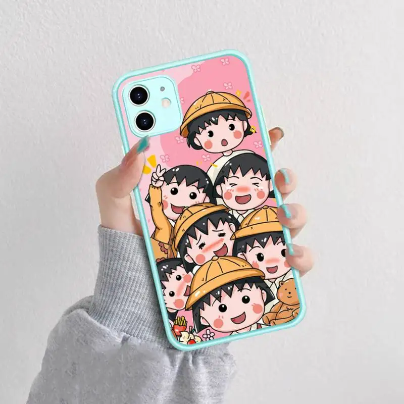 Cartoon C-ChibiS M-MarukoS C-ChanS Phone Case for iPhone 14 11 12 13 Mini Pro Max 8 7 Plus X XR XS MAX Translucent Matte Cover