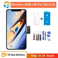 5pcs test grade aaa oem jk zy for iphone xr screen replacememnt lcd display touch screen free repair tools digitizer 6 1inch