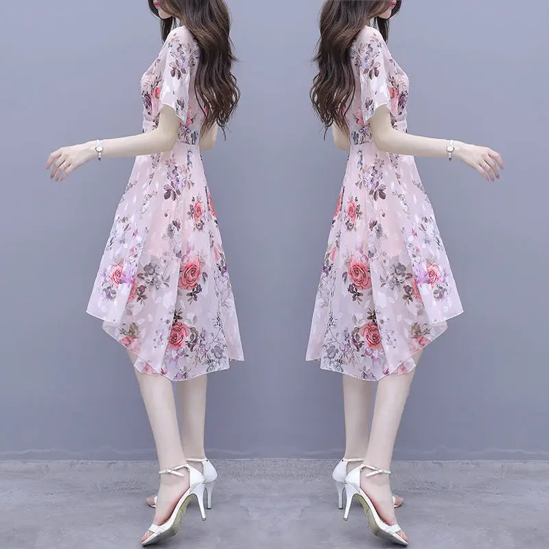 

Женское летнее платье с коротким рукавом, необычное облегающее платье с принтом