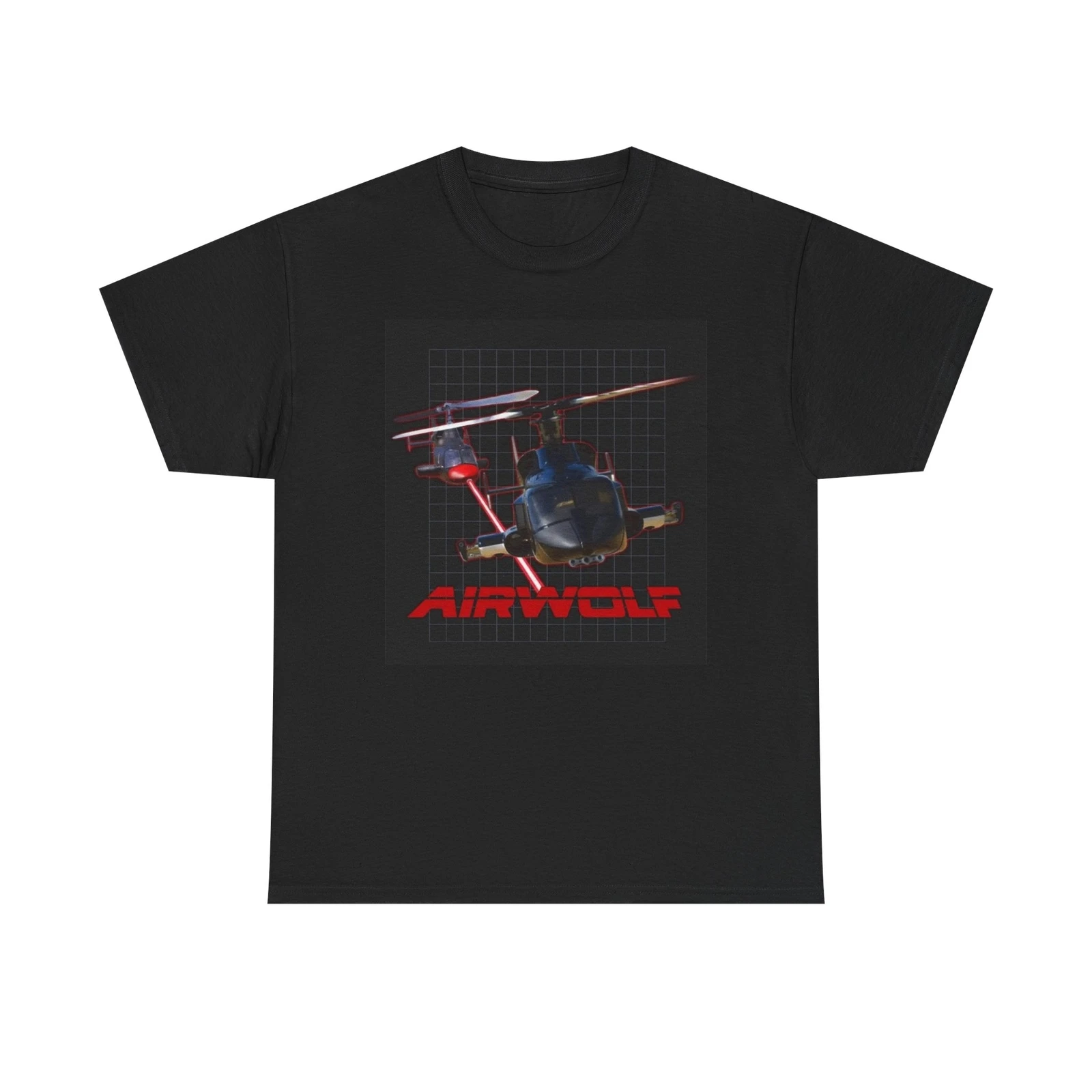 Фото Футболка с рисунком Airwolf, винтажная футболка из сериала 90-х годов, ретро унисекс, плотная хлопковая футболка №1