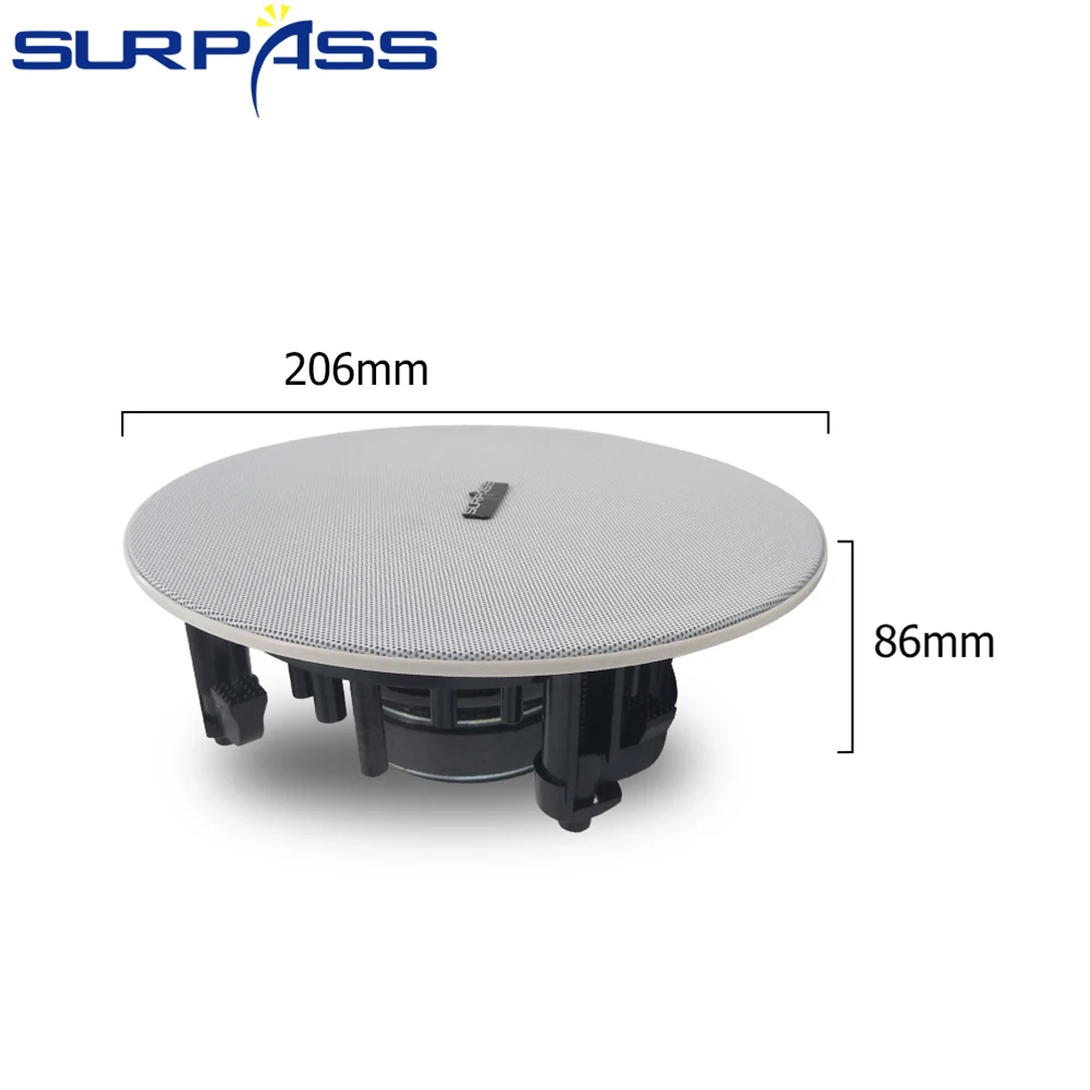 waterproof ceiling speaker shower home audio coxial hifi stereo sound 25w pa system white in wall bt speaker for bathroom free global shipping