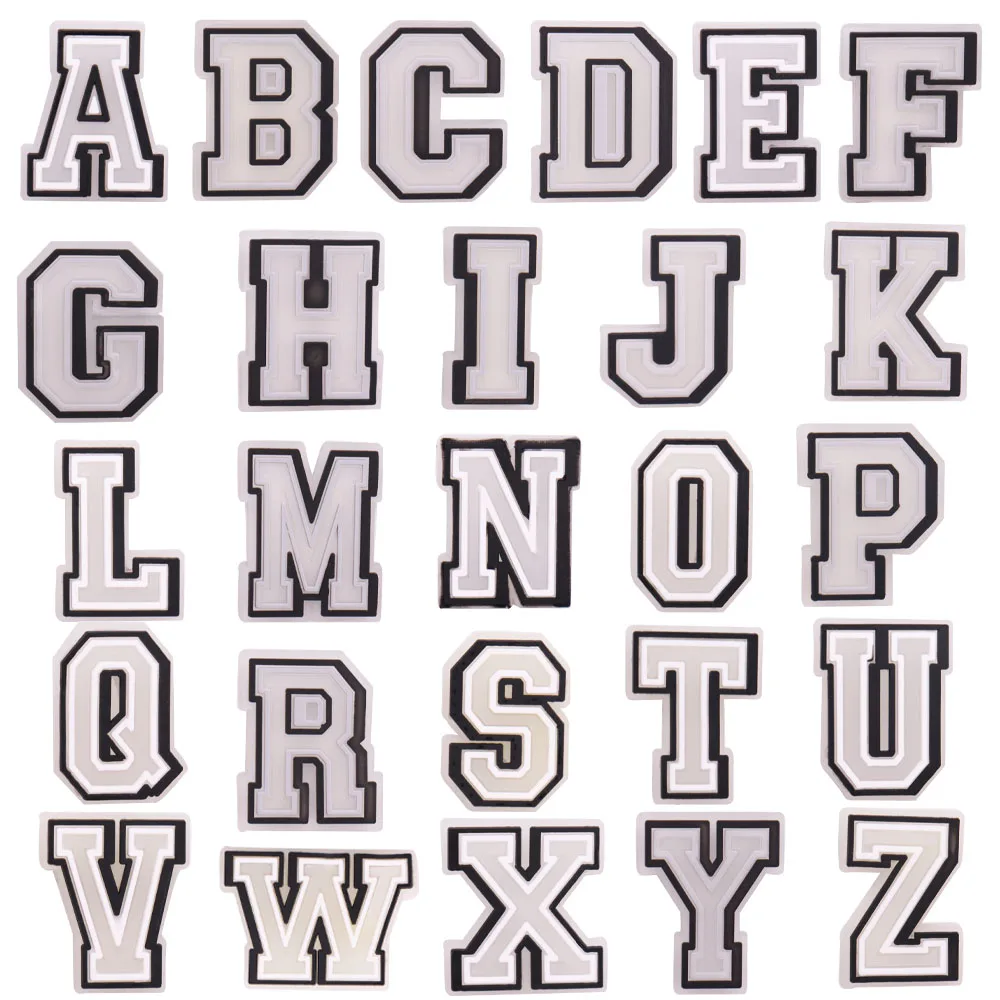 

26PCS Free Combination English Letters Shoe Charms Grow on The Night Letter Luminous Alphabet DIY Name Croc Jibz Buckle Clog